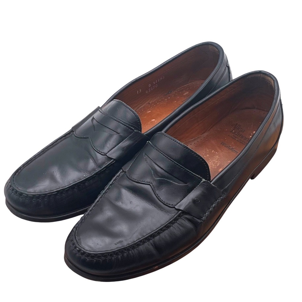 Allen Edmonds Walden Black Leather Penny Loafers Mens 13 B Made in USA 42470